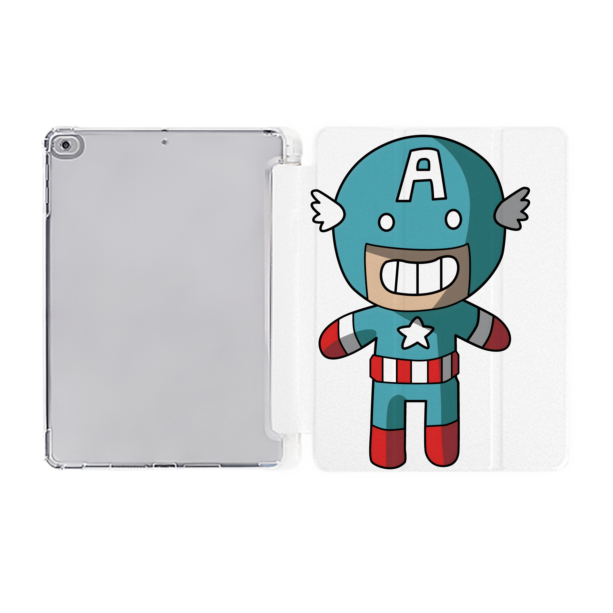 （画像用） アベンジャーズ The Avengers IPad ケース ペン収納付き 三つ折りスタンド PUレザー×シリコン 対応機種9.5/10.5/10.9インチ